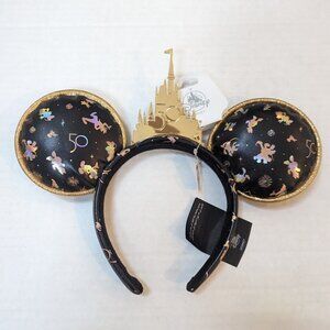 Disney Parks 50th Anniversary Mickey Minnie Mouse Grand Finale Ears Headband NEW